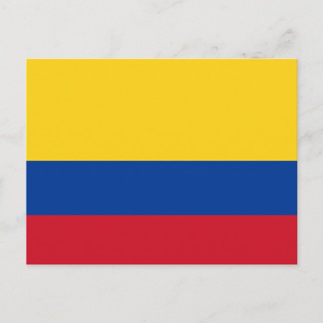 Carte postale du drapeau de Colombie (Devant)