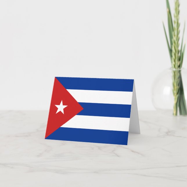 Carte postale du drapeau de Cuba (Devant)