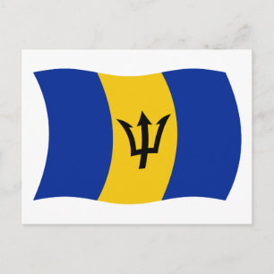 Carte postale du drapeau de la Barbade