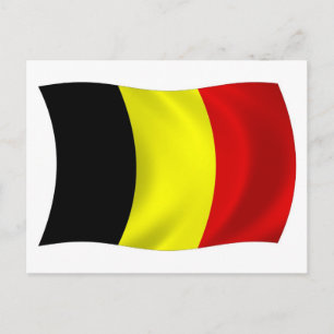 Carte postale du drapeau de la Belgique
