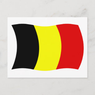 Carte postale du drapeau de la Belgique