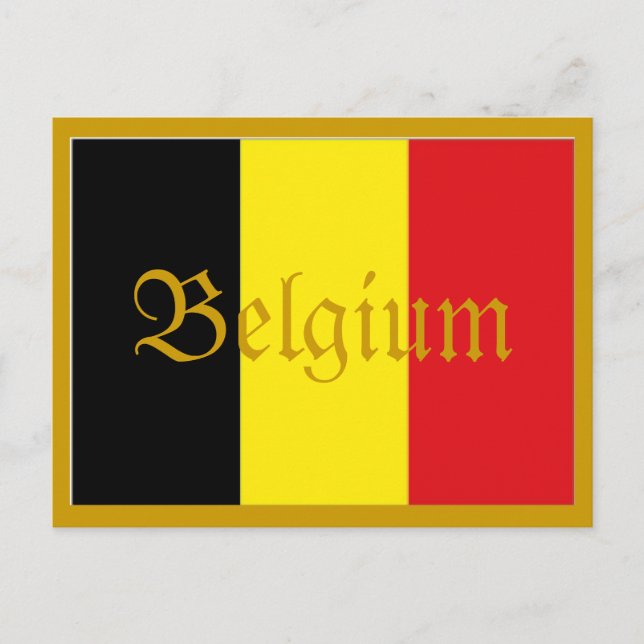 Carte postale du drapeau de la Belgique (Devant)
