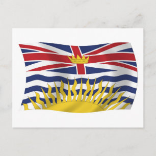 Carte postale du drapeau de la Colombie-Britanniqu