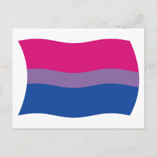 Carte postale du drapeau de la fierté bisexuelle