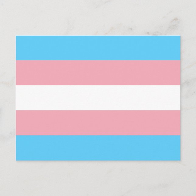 Carte postale du drapeau de la fierté transgenre (Devant)