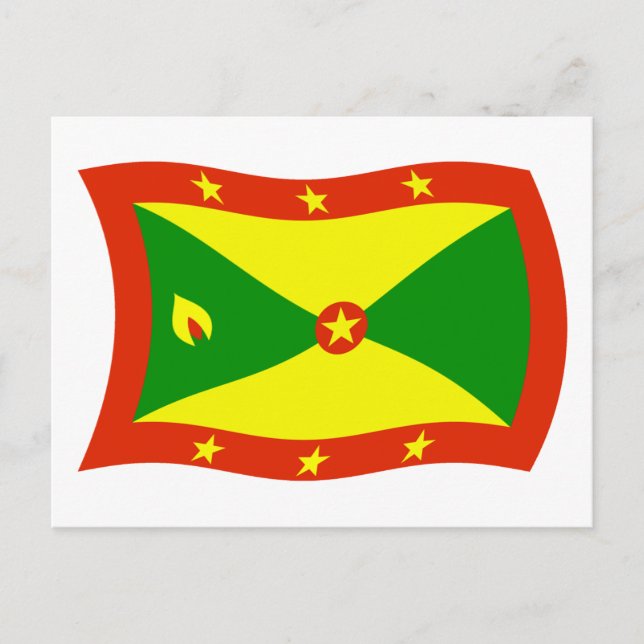 Carte postale du drapeau de la Grenade (Devant)