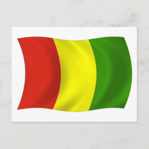 Carte postale du drapeau de la Guinée
