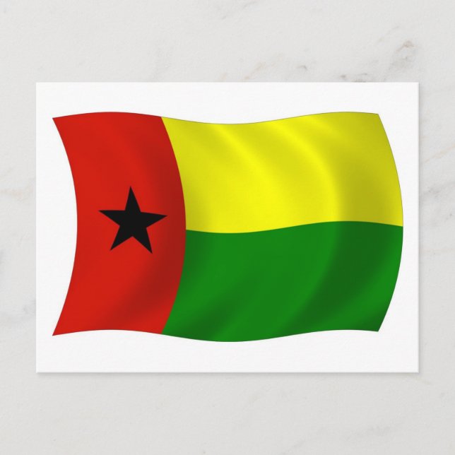 Carte postale du drapeau de la Guinée-Bissau (Devant)