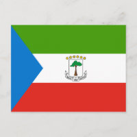 Carte postale du drapeau de la Guinée équatoriale