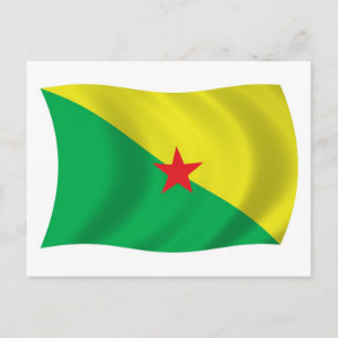 Carte postale du drapeau de la Guyane française