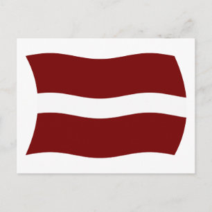 Carte postale du drapeau de la Lettonie