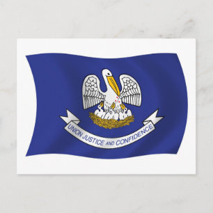 Carte postale du drapeau de la Louisiane