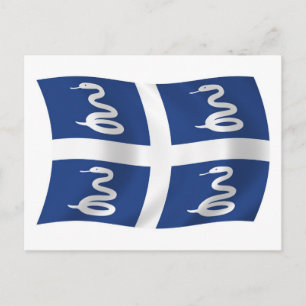 Carte postale du drapeau de la Martinique