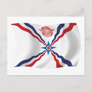 Carte postale du drapeau de la nation assyrienne