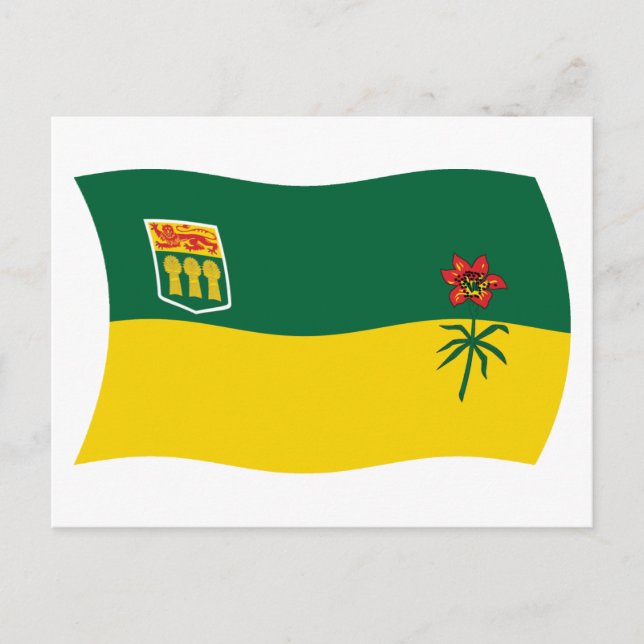 Carte postale du drapeau de la Saskatchewan (Devant)