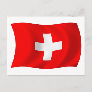 Carte postale du drapeau de la Suisse