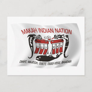Carte postale du drapeau de la tribu Makah
