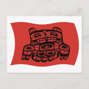 Carte postale du drapeau de la tribu Skagit