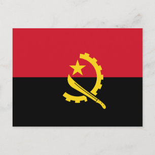 Carte postale du drapeau de l'Angola