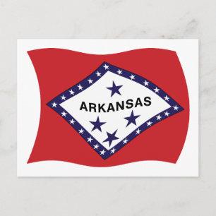 Carte postale du drapeau de l'Arkansas
