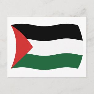 Carte postale du drapeau de l'Autorité palestinien