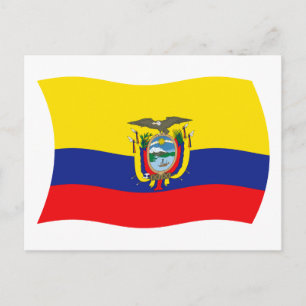 Carte postale du drapeau de l'Équateur