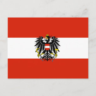 Carte postale du drapeau de l'État autrichien