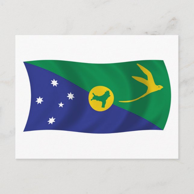 Carte postale du drapeau de l'île Christmas (Devant)