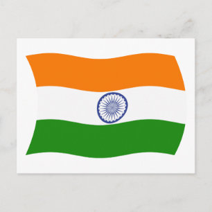 Carte postale du drapeau de l'Inde