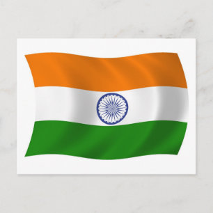 Carte postale du drapeau de l'Inde