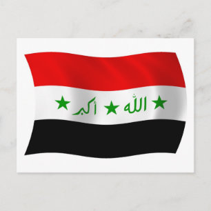 Carte postale du drapeau de l'Irak