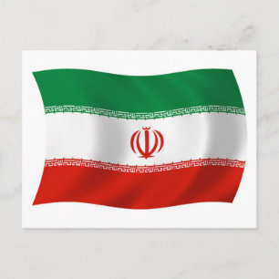Carte postale du drapeau de l'Iran