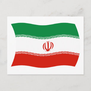 Carte postale du drapeau de l'Iran