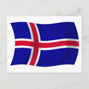 Carte postale du drapeau de l'Islande