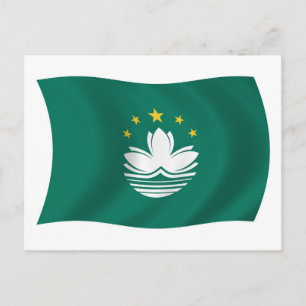 Carte postale du drapeau de Macao