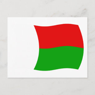 Carte postale du drapeau de Madagascar