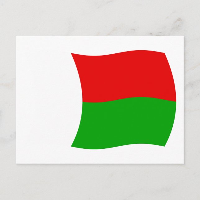 Carte postale du drapeau de Madagascar (Devant)