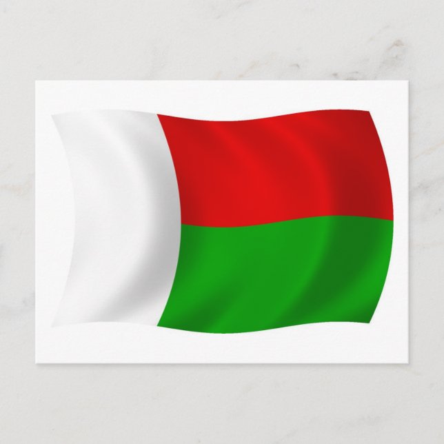 Carte postale du drapeau de Madagascar (Devant)