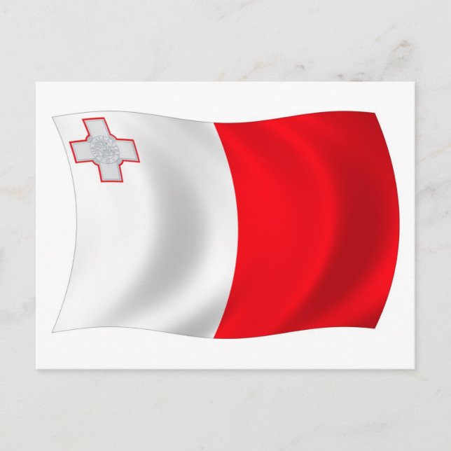 Carte postale du drapeau de Malte (Devant)