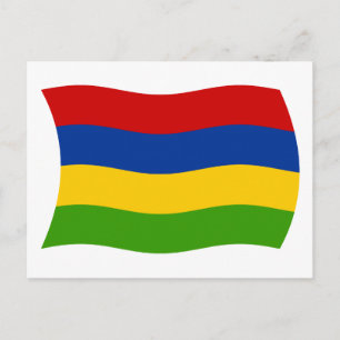 Carte postale du drapeau de Maurice