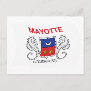 Carte postale du drapeau de Mayotte