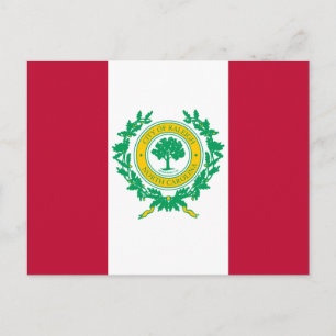 Carte postale du drapeau de Raleigh, Caroline du N