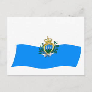 Carte postale du drapeau de Saint-Marin