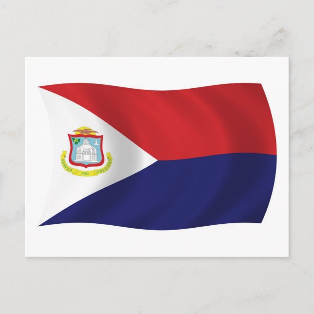 Carte postale du drapeau de Saint-Martin (Devant)