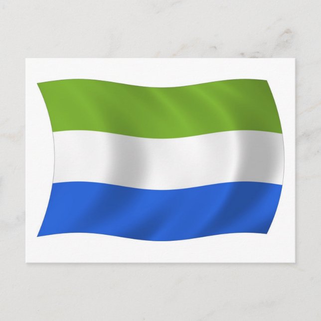 Carte postale du drapeau de Sierra Leone (Devant)