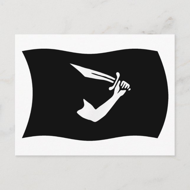 Carte postale du drapeau de Thomas Tew (Devant)