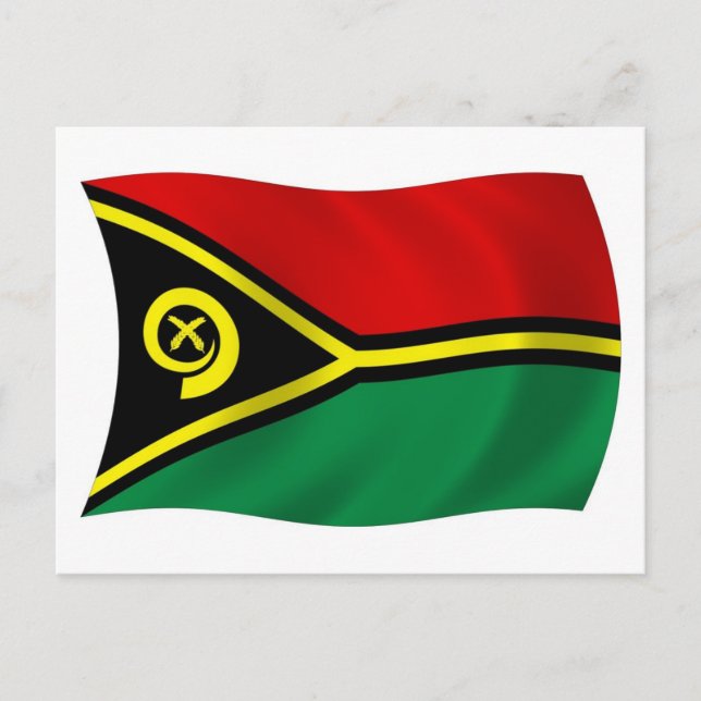 Carte postale du drapeau de Vanuatu (Devant)