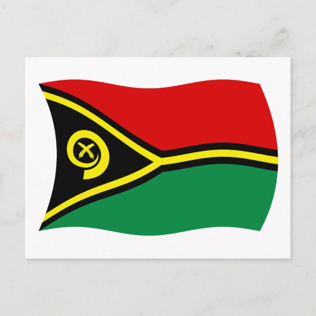 Carte postale du drapeau de Vanuatu (Devant)