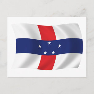 Carte postale du drapeau des Antilles néerlandaise