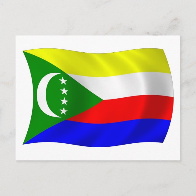 Carte postale du drapeau des Comores (Devant)